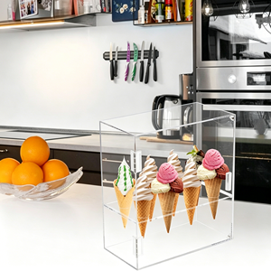 <span class=keywords><strong>Vitrina</strong></span> <span class=keywords><strong>de</strong></span> acrílico transparente <span class=keywords><strong>de</strong></span> tamaño personalizado para conos <span class=keywords><strong>de</strong></span> helado, con 9 orificios, expositor <span class=keywords><strong>de</strong></span> conos <span class=keywords><strong>de</strong></span> gofre con puerta a prueba <span class=keywords><strong>de</strong></span> polvo para tienda <span class=keywords><strong>de</strong></span> postres - Product Image 4