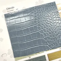 China Crocodile skin pattern embossed PVC leather Manufacture and Factory