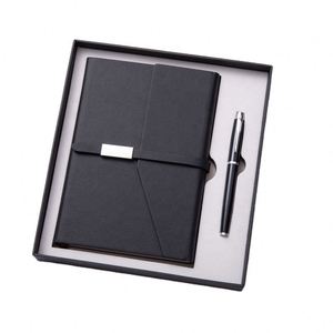 Set de Regalo de Cuaderno y Bolígrafo de Lujo Promocional al por Mayor, Set Personalizado de Cuaderno y Bolígrafo A5 con Cubierta de Cuero PU, Set de Regalo de Diario con Caja - Product Image 3