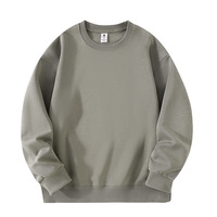 Sweat-shirt à col rond pour homme, hiver, 300 g/m², coton lourd, manches longues, streetwear, pull-over, sweat-shirt personnalisé