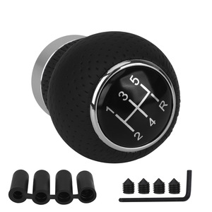Palanca de Cambios Universal de 5 Velocidades, de Cuero Negro, Ergonómica, para Automóvil - Product Image 4