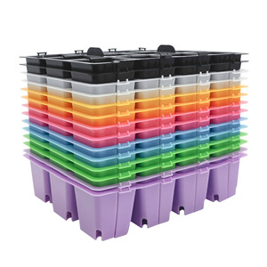 Bandeja de semillero colorida de 12 orificios, reutilizable, de plástico, para jardinería en casa - Product Image 4