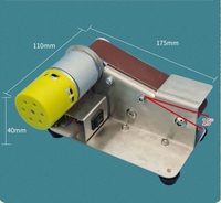 Configuration standard + meule + roue de polissage équipée de 30 bandes abrasives Micro ponceuse électrique à bande de sable