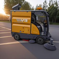 Nouvelle balayeuse électrique autoportée ConTour 48V, largeur de balayage 2500mm, pour usage agricole, nettoyage à eau froide haute pression, 300L, 21000/h
