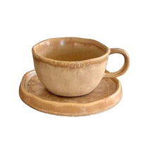 Ensemble de tasses à café/thé en céramique italienne FENN Cafe, design rétro portable, impression en relief, origine Guangdong, comprend