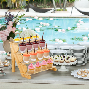 Hot Bán 4 tầng Gỗ Bánh Đứng Hiển Thị Giá Đa Chức Năng Bền Gỗ Đứng Cho Cupcakes Hiển Thị Kệ Tổ Chức - Product Image 2