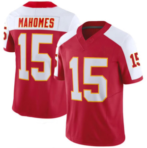2025 Heren Kansas City Football Shirts 15 Patrick Mahomes 87 Travis Kelce 10 Pacheco 4 Rice 7 Butker Geborduurde Voetbalshirts - Product Image 3