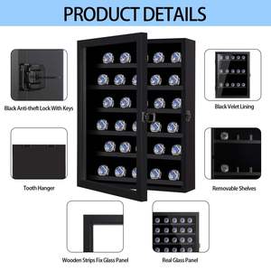 Boîte de présentation murale en bois pour médailles de champion, avec serrure, pour collection - Product Image 4