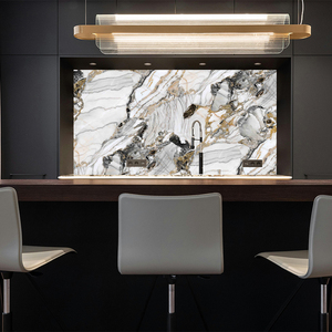 Panneau mural décoratif grand format 2440 2800 2900 3000mm, effet marbre brillant UV, à coller, pour la décoration <span class=keywords><strong>de</strong></span> maison, bureau, magasin, centre commercial - Product Image 4