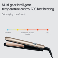 Catokan Rambut Keramik PTC OEM Reduct Fluffiness 1 Inch, Pelurus & Pengering Rambut 2-in-1, Ionik Elektrik dengan Layar LED Temperatur