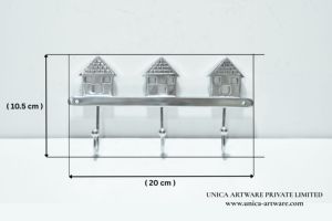Handmade House Design Metal <b>Wall</b> Hook <b>Rack</b> Decorative <b>Key</b> Holder & Coat Hook <b>for</b> Home Available <b>for</b> Sale - Product Image 4