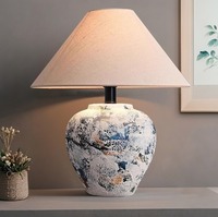 Lampe de table en céramique Wabi-Sabi moderne, lumière ambiante écologique pour salon et chambre à coucher