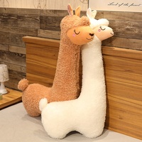 Peluche géante personnalisée en forme d'alpaga, super douce, en coton PP, oreiller pour dormir, poupée mouton à enrouler autour des jambes