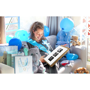 Фоторамка из дерева с тройным ультразвуковым изображением для новорожденных, объявления о беременности, подарок для будущих родителей, подарок на бэби-шауэр, 2026 - Product Image 4