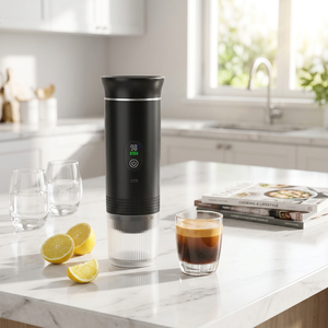 Portable Capsule <b>Coffee</b> <b>Machine</b> 0.5L Battery Powered Fully <b>Automatic</b> Travel Espresso Maker with LED Display - Product Image 1