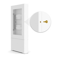 Support de sol à écran tactile personnalisé, résistant aux intempéries, kiosque vide, boîtier d'écran LCD en acier, châssis réseau
