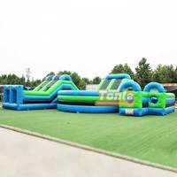 Jeux interactifs d'obstacles en forme de U courses d'obstacles gonflables pour la location de fêtes