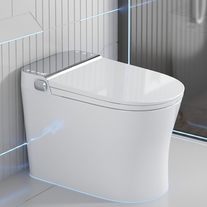Inodoro Inteligente Moderno y Duradero con Glaseado Antibacteriano, Descarga Tornado, Bidé Eléctrico, Inodoro Inteligente para Baños Públicos - Product Image 1