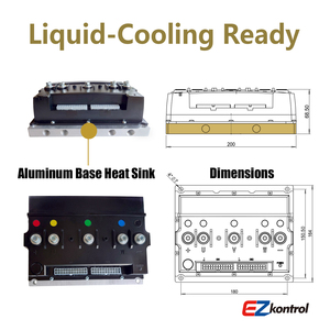 FOC PMSMモーターコントローラー 48V/72V/96V 200A 電動自転車BLDCコントローラー モデルEZ-B240200 6-10kW IP66保護 - Product Image 3