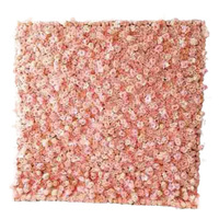 Mur de fleurs artificielles en soie 3D de luxe pour la décoration de mariage, panneaux floraux roses haute densité, design personnalisé