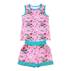 Yiying 캐주얼 여자 의류 세트 민소매 탱크 탑과 반바지 운동복 바지 밀크 실크 인쇄 도매 - Product Image 6