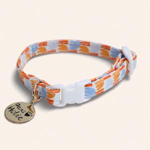 Collier pour chien en coton de luxe taille XS, élégant, personnalisé, imprimé tendance, durable, confortable, réglable, boucle légère et douce - Product Image 1