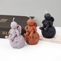 UNIMOULD Astronaut Weltraum Mond 3D Silikonformen für Dekoration Aromatherapie Kerzen Gips Ornament DIY Desktop-Form Mikrowellengeeignet