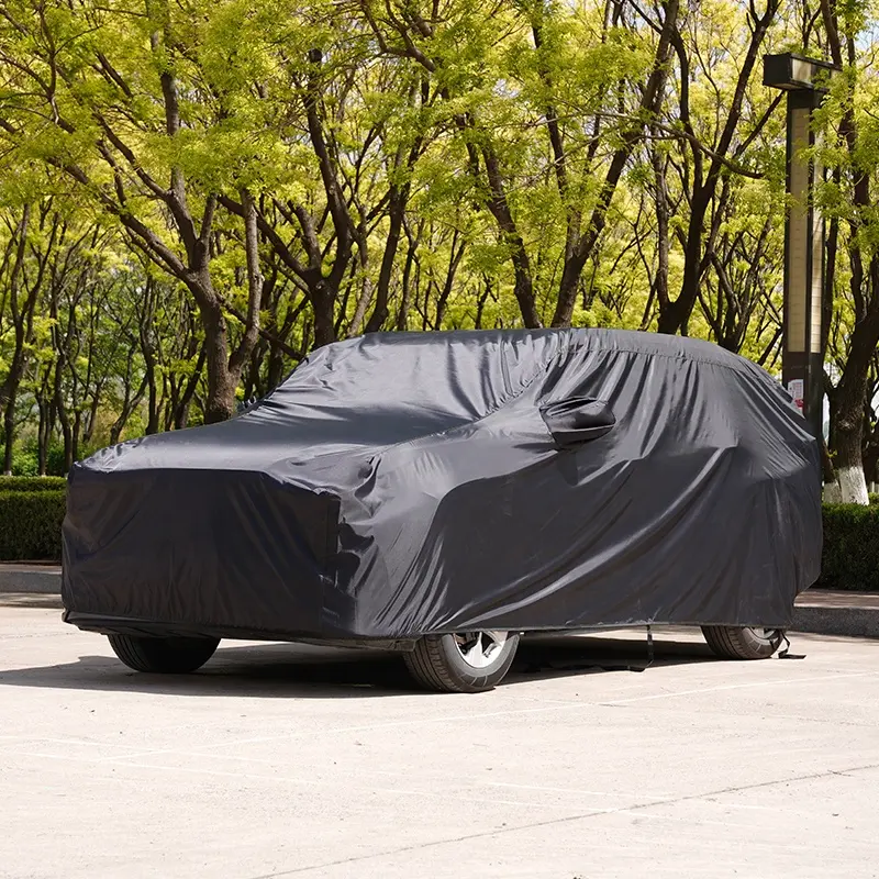 Outdoor barato Universal impermeável carro cobre poliéster tafetá 170T tampa do carro personalizado
