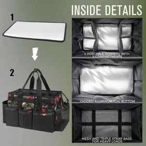 Water Resistant Cleaning Supplies Organizer with Handle & Foldable <b>Divider</b> for Cleaners - Product Image 4
