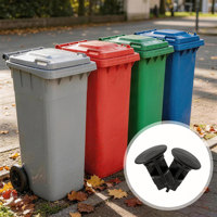 Serrures durables moulées par injection noires anti-écureuil pour poubelles extérieures de bord de rue – Prix de gros usine