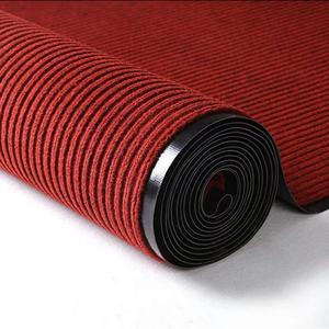 Tapete Antideslizante de PVC con Rayas Rojas, Rectangular, para Entrada de Hotel, Cocina, Baño, Absorbente - Product Image 1