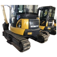 NOUVELLE ARRIVÉE AU JAPON !! Mini-excavatrice d'occasion Komastu PC56-7 PC60 PC55MR-3, modèle 2018, 5 tonnes, capacité de godet de 0,15 m³, très demandée