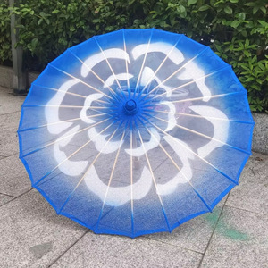 Dd4143 Trung Quốc DIY Craft Giấy Ô dù đám cưới trần trang trí Handmade đạo cụ khiêu vũ wwood xử lý trong suốt lụa ô - Product Image 2