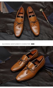 Zapatos de goteo de cuero de vaca genuino personalizados para hombres, mocasines informales sin cordones, proveedor de zapatos verificados para hombre, zapatos de moda para hombres - Product Image 3
