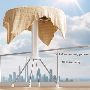 Séchoir à <span class=keywords><strong>linge</strong></span> pliable à quatre pieds en gros, séchoir à <span class=keywords><strong>linge</strong></span> portable avec 4 poulies, séchoir à <span class=keywords><strong>linge</strong></span> pliable - Product Image 4