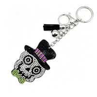 Porte-clés Alien en Strass de Haute Qualité, Pendentif Diamant Scintillant pour Sac à Dos, Décoration, Cadeau Femme, Vente en Gros