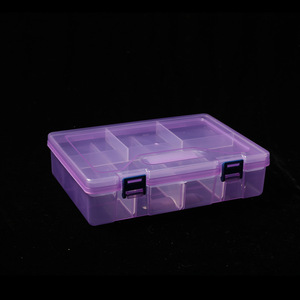 Double Layer 8 Compartment Clear Plastic Jewelry Storage <b>Box</b> <b>Removable</b> Dividers Large Desk Organizer Case - Product Image 4
