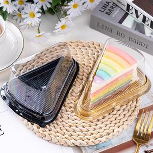 도매 일회용 삼각 케이크 상자 두꺼운 플라스틱 디저트 치즈 케이크 용기 버클 포함 PET 재질 - Product Image 6