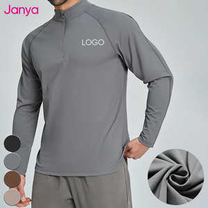 <span class=keywords><strong>Felpa</strong></span> a Maniche Lunghe Janya per <span class=keywords><strong>Uomo</strong></span> con Logo Personalizzato, Sportiva, Traspirante, Monocolore, con Collo Alto e <span class=keywords><strong>Mezza</strong></span> <span class=keywords><strong>Zip</strong></span> - Product Image 3