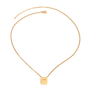 Collar de Constelación de Acero Inoxidable con Baño de Oro de 18K, Signos del Zodiaco, Unisex, para Uso Diario - Product Image 5