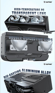 Luz de Grade GPNE de Fácil Instalação, Impermeável, 95W, Luz Auxiliar LED para Carro com 3 Olhos Laser - Product Image 6