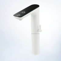 Robinet de lavabo intelligent à LED à trou unique, gris anthracite, à activation tactile avec capteur infrarouge, pour la maison, l'hôtel ou la chambre à coucher