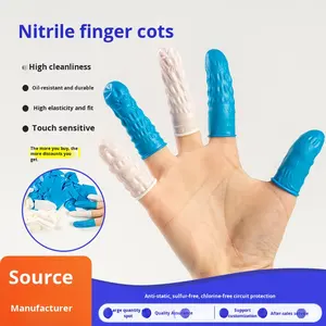 Кислотные щелочестойкие маслостойкие антикоррозионные нитриловые одноразовые защитные перчатки БЕЗГАЛОГЕННЫЕ для промышленного использования - Product Image 5