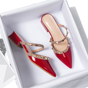 Sandalias de Verano para Mujer 668-1, de Caña Alta, con Remaches Decorativos, Tacón Bajo, Transpirables, Plantilla Elevadora, de Goma y PU - Product Image 1