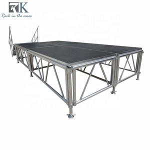 โครงสร้างเวทีแบบพกพาสำหรับงานกลางแจ้ง ปรับระดับได้ 2 เมตร ทำจากอลูมิเนียมอัลลอยด์ ติดตั้งง่าย - Product Image 1