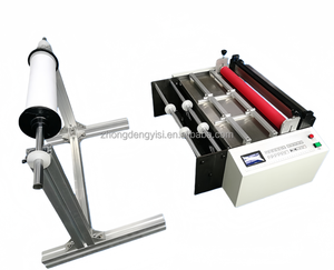 Machine de découpe de rouleaux de papier à lame rotative électrique de bureau, machine de découpe de tissus non tissés informatisée entièrement automatique - Product Image 1
