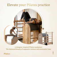 Machine de Pilates Reformer Cadillac Professionnelle Essence en Bois d'Érable Massif, Cinq Pièces, pour Studio Commercial, Salle de Sport à Domicile et Stabilité Yoga