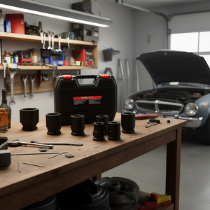 Jeu de douilles à chocs Vevor 6 points 3/4 pour écrous d'essieu, 8 pièces, métriques, en acier à haute teneur en carbone, outils pour véhicules - Product Image 2