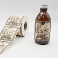 Étiquettes en papier personnalisées, privées, bon marché, OEM, impression de taille personnalisée pour les bouteilles de vin et de bière