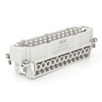 Fiche de connecteur rectangulaire robuste série HE 16A 24 broches mâle femelle pour applications automobiles et robots